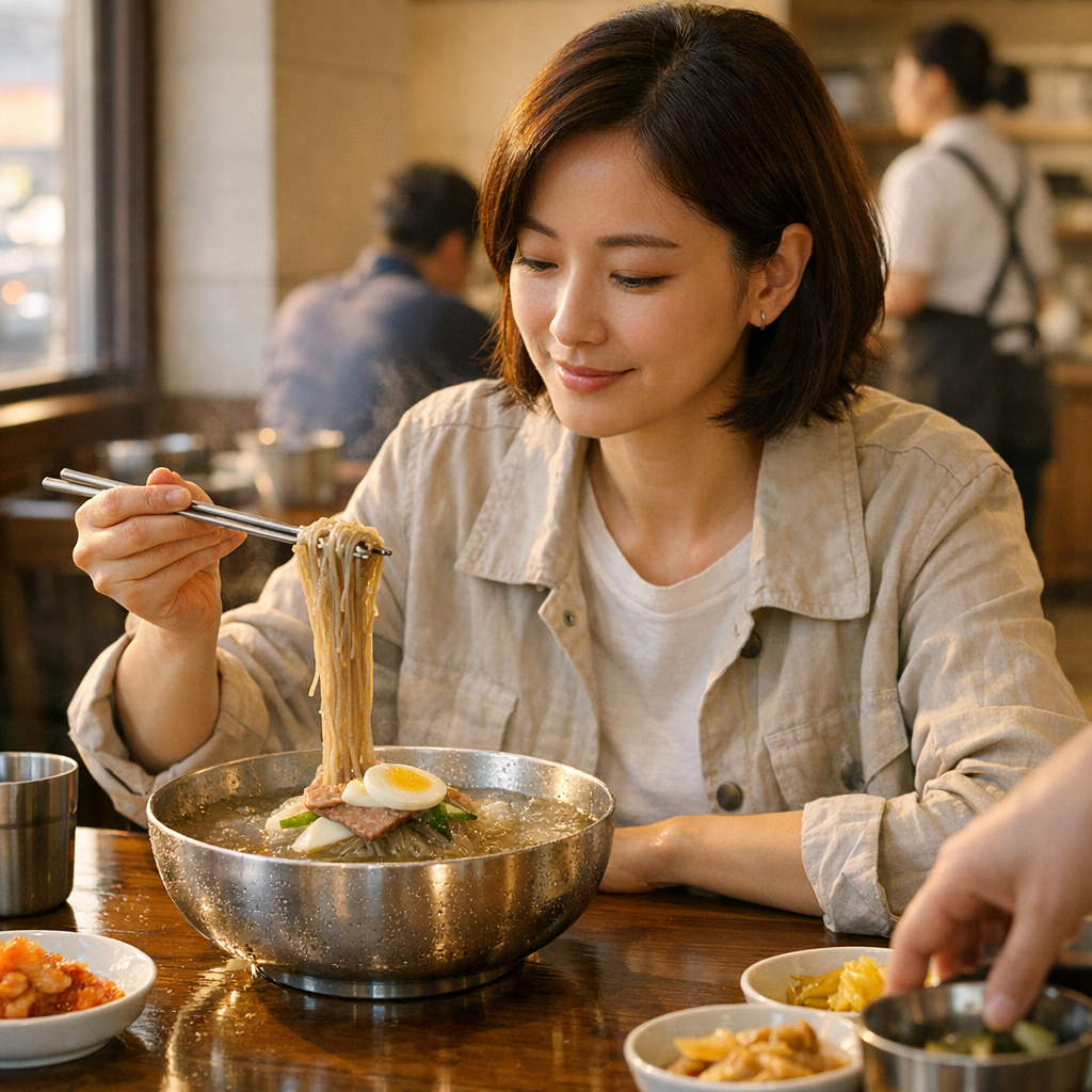 You are currently viewing 깊은 육수와 부드러운 면 백면옥의 냉면